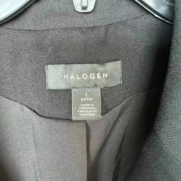 Halogen Women Black Lightweight Blazer Sz LP - Picture 3 of 5